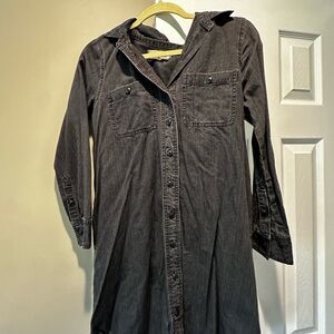Madewell Black Denim Shirt Dress